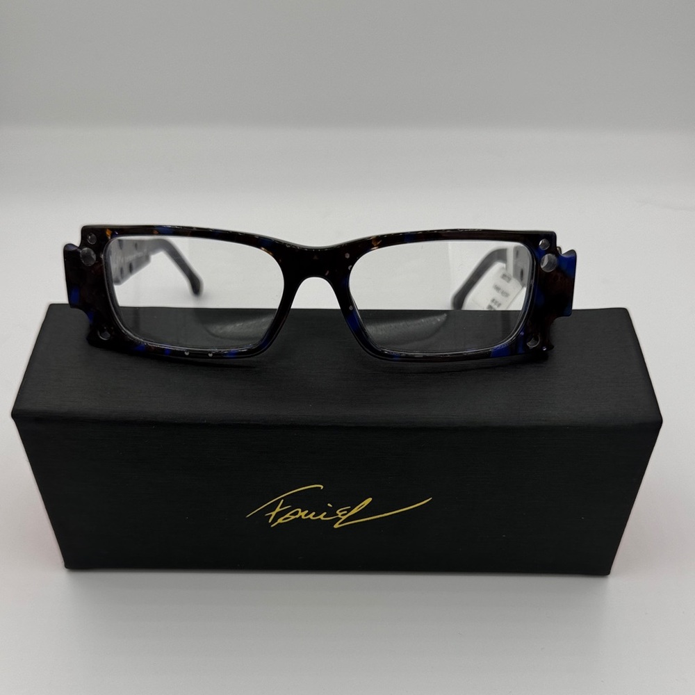 Elegant Black and Blue Eyeglasses